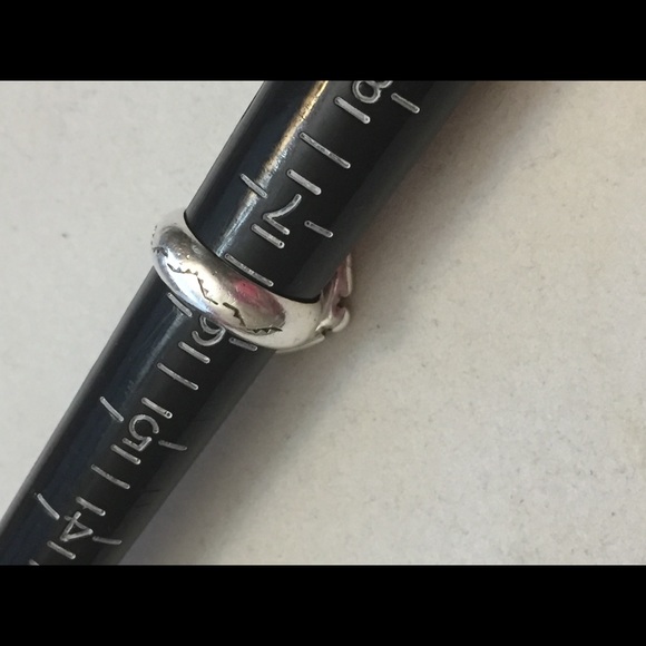 Silver Heart Ring with Turquoise Stone - Picture 2 of 4